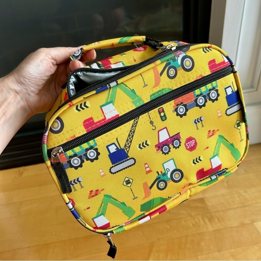 Travelers Club TRUCKS Insulated Lunch Cooler Bag, Yellow, 10 inches